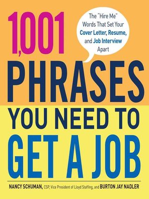 cover image of 1,001 Phrases You Need to Get a Job